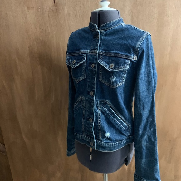 Hollister Women’s Blue Jean Jacket Sz M - Picture 10 of 12